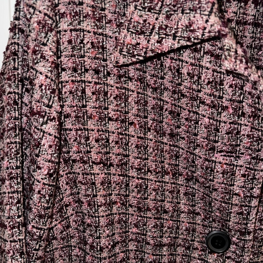 Maggie Barnes Plus Vintage Purple Pink Plaid Button Up Jacket 1X - Picture 6 of 10